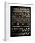 NYC Signs - New York Districts - Manhattan, New York City, USA-Philippe Hugonnard-Framed Art Print