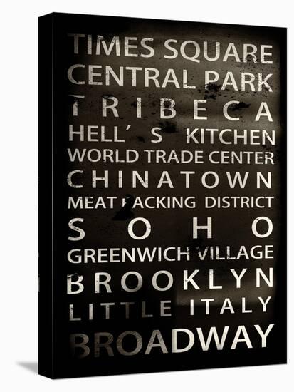 NYC Signs - New York Districts - Manhattan, New York City, USA-Philippe Hugonnard-Stretched Canvas