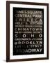 NYC Signs - New York Districts - Manhattan, New York City, USA-Philippe Hugonnard-Framed Art Print