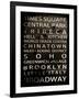 NYC Signs - New York Districts - Manhattan, New York City, USA-Philippe Hugonnard-Framed Art Print