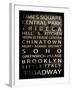 NYC Signs - New York Districts - Manhattan, New York City, USA-Philippe Hugonnard-Framed Art Print