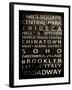 NYC Signs - New York Districts - Manhattan, New York City, USA-Philippe Hugonnard-Framed Art Print