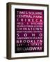 NYC Signs - New York Districts - Manhattan, New York City, USA-Philippe Hugonnard-Framed Art Print