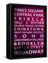 NYC Signs - New York Districts - Manhattan, New York City, USA-Philippe Hugonnard-Framed Stretched Canvas