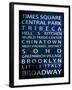 NYC Signs - New York Districts - Manhattan, New York City, USA-Philippe Hugonnard-Framed Art Print