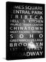 NYC Signs - New York Districts - Manhattan, New York City, USA-Philippe Hugonnard-Stretched Canvas