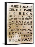 NYC Signs - New York Districts - Manhattan, New York City, USA-Philippe Hugonnard-Framed Stretched Canvas