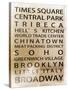 NYC Signs - New York Districts - Manhattan, New York City, USA-Philippe Hugonnard-Stretched Canvas