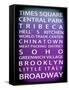 NYC Signs - New York Districts - Manhattan, New York City, USA-Philippe Hugonnard-Framed Stretched Canvas