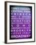 NYC Signs - New York Districts - Manhattan, New York City, USA-Philippe Hugonnard-Framed Art Print