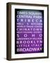 NYC Signs - New York Districts - Manhattan, New York City, USA-Philippe Hugonnard-Framed Art Print