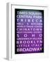 NYC Signs - New York Districts - Manhattan, New York City, USA-Philippe Hugonnard-Framed Art Print