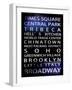 NYC Signs - New York Districts - Manhattan, New York City, USA-Philippe Hugonnard-Framed Art Print