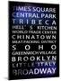 NYC Signs - New York Districts - Manhattan, New York City, USA-Philippe Hugonnard-Mounted Art Print