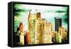 NYC Skygreen - In the Style of Oil Painting-Philippe Hugonnard-Framed Stretched Canvas