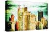 NYC Skygreen - In the Style of Oil Painting-Philippe Hugonnard-Stretched Canvas