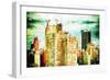 NYC Skygreen - In the Style of Oil Painting-Philippe Hugonnard-Framed Giclee Print