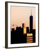 NYC Skyline at Sunset with the One World Trade Center (1WTC)-Philippe Hugonnard-Framed Photographic Print