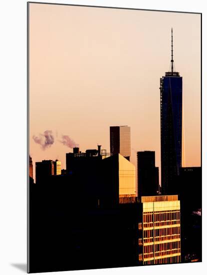 NYC Skyline at Sunset with the One World Trade Center (1WTC)-Philippe Hugonnard-Mounted Photographic Print