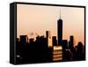 NYC Skyline at Sunset with the One World Trade Center (1WTC)-Philippe Hugonnard-Framed Stretched Canvas