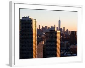 NYC Skyline at Sunset with the One World Trade Center (1WTC)-Philippe Hugonnard-Framed Photographic Print