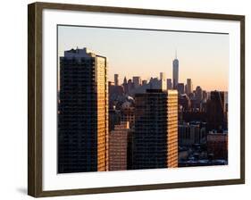 NYC Skyline at Sunset with the One World Trade Center (1WTC)-Philippe Hugonnard-Framed Photographic Print