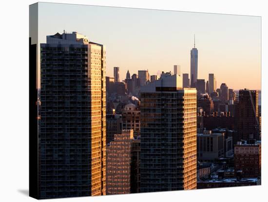 NYC Skyline at Sunset with the One World Trade Center (1WTC)-Philippe Hugonnard-Stretched Canvas
