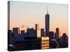 NYC Skyline at Sunset with the One World Trade Center (1WTC)-Philippe Hugonnard-Stretched Canvas