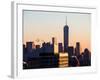 NYC Skyline at Sunset with the One World Trade Center (1WTC)-Philippe Hugonnard-Framed Photographic Print