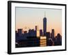 NYC Skyline at Sunset with the One World Trade Center (1WTC)-Philippe Hugonnard-Framed Photographic Print