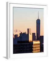 NYC Skyline at Sunset with the One World Trade Center (1WTC)-Philippe Hugonnard-Framed Photographic Print