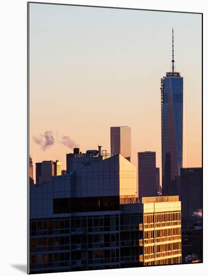 NYC Skyline at Sunset with the One World Trade Center (1WTC)-Philippe Hugonnard-Mounted Photographic Print