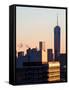 NYC Skyline at Sunset with the One World Trade Center (1WTC)-Philippe Hugonnard-Framed Stretched Canvas