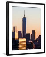 NYC Skyline at Sunset with the One World Trade Center (1WTC)-Philippe Hugonnard-Framed Photographic Print