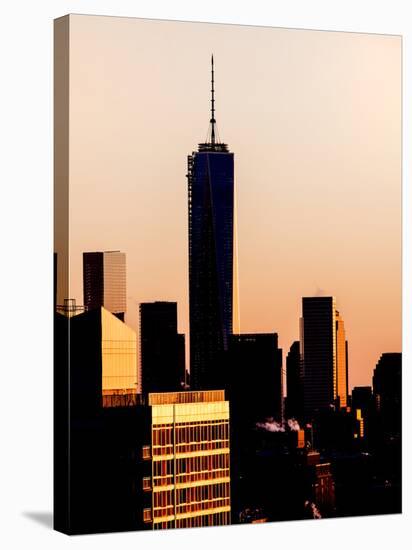 NYC Skyline at Sunset with the One World Trade Center (1WTC)-Philippe Hugonnard-Stretched Canvas