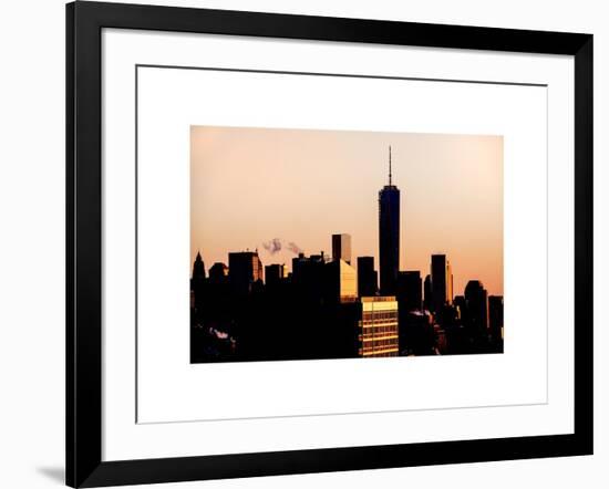 NYC Skyline at Sunset with the One World Trade Center (1WTC)-Philippe Hugonnard-Framed Art Print