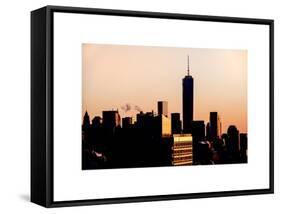 NYC Skyline at Sunset with the One World Trade Center (1WTC)-Philippe Hugonnard-Framed Stretched Canvas