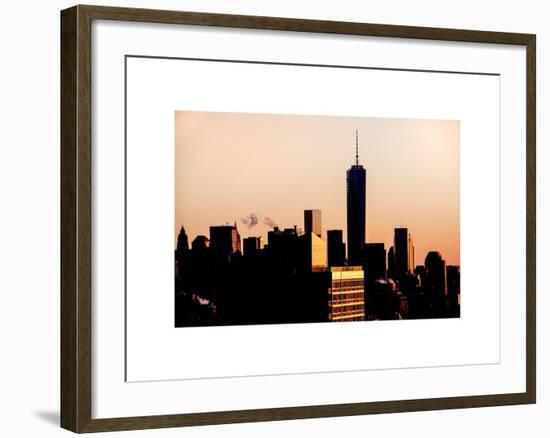 NYC Skyline at Sunset with the One World Trade Center (1WTC)-Philippe Hugonnard-Framed Art Print