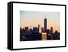 NYC Skyline at Sunset with the One World Trade Center (1WTC)-Philippe Hugonnard-Framed Stretched Canvas