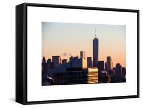 NYC Skyline at Sunset with the One World Trade Center (1WTC)-Philippe Hugonnard-Framed Stretched Canvas