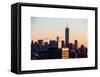 NYC Skyline at Sunset with the One World Trade Center (1WTC)-Philippe Hugonnard-Framed Stretched Canvas