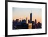 NYC Skyline at Sunset with the One World Trade Center (1WTC)-Philippe Hugonnard-Framed Art Print