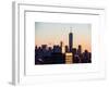 NYC Skyline at Sunset with the One World Trade Center (1WTC)-Philippe Hugonnard-Framed Art Print