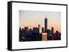 NYC Skyline at Sunset with the One World Trade Center (1WTC)-Philippe Hugonnard-Framed Stretched Canvas