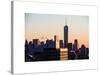 NYC Skyline at Sunset with the One World Trade Center (1WTC)-Philippe Hugonnard-Stretched Canvas