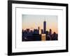 NYC Skyline at Sunset with the One World Trade Center (1WTC)-Philippe Hugonnard-Framed Art Print