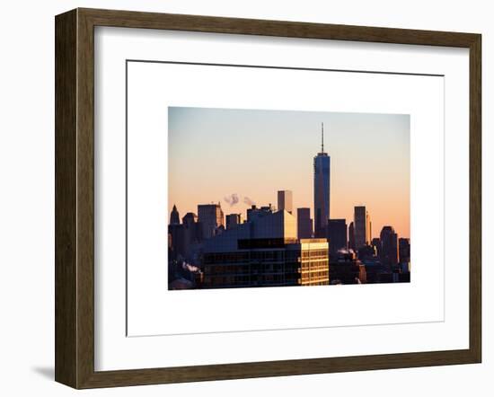 NYC Skyline at Sunset with the One World Trade Center (1WTC)-Philippe Hugonnard-Framed Art Print