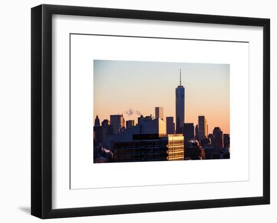 NYC Skyline at Sunset with the One World Trade Center (1WTC)-Philippe Hugonnard-Framed Art Print