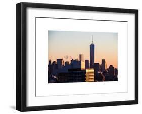 NYC Skyline at Sunset with the One World Trade Center (1WTC)-Philippe Hugonnard-Framed Art Print