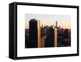 NYC Skyline at Sunset with the One World Trade Center (1WTC)-Philippe Hugonnard-Framed Stretched Canvas